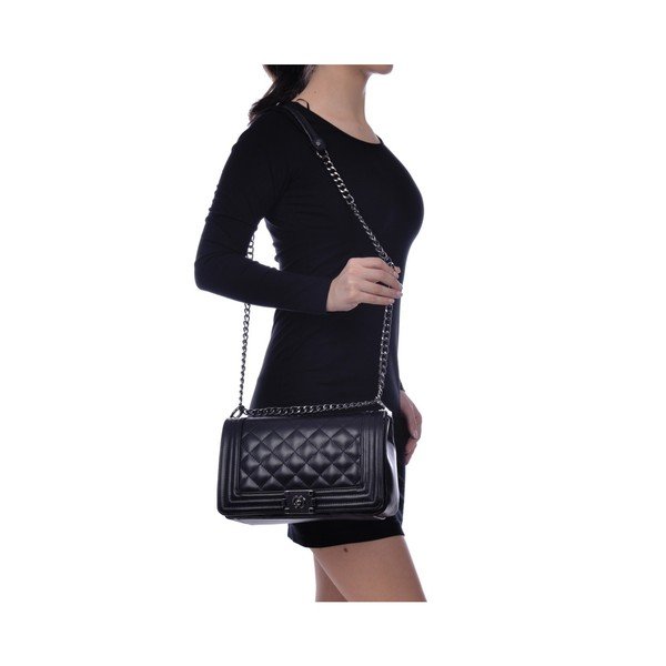 Černá kožená kabelka Anna Luchini Masika-image-3