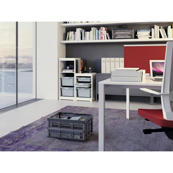 Šedý plastový úložný box 47,5x34,5x23,5 cm Folding Crate – KIS-image-1