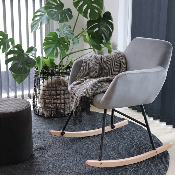 Světle šedé houpací křeslo House Nordic York-image-1