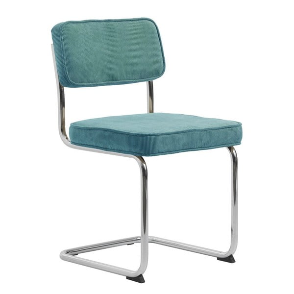 Tyrkysová manšestrová jídelní židle Rupert – Unique Furniture