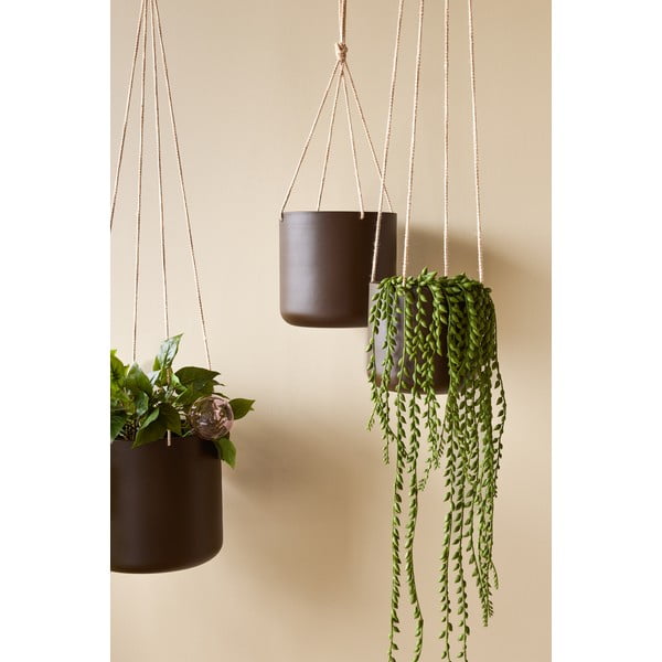 Kovové závěsné obaly na květináče v sadě 3 ks ø 25 cm Bloom – Hübsch-image-1