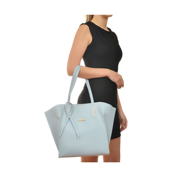 Světle modrá kožená kabelka Mangotti Bags Caritta-image-2
