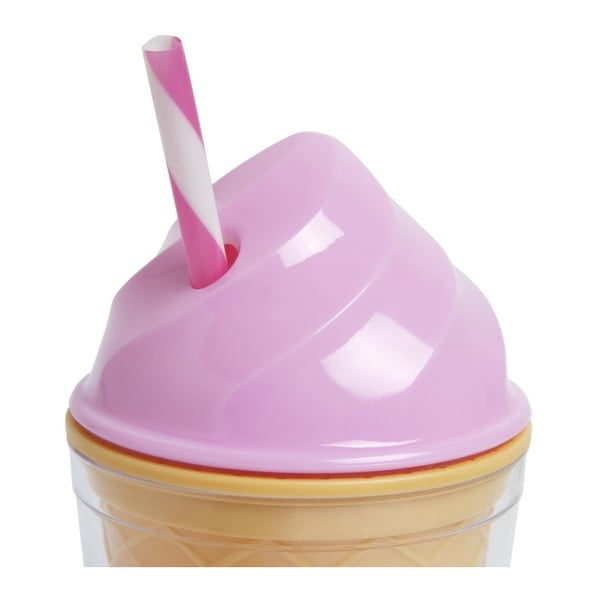 Růžový dvoustěnný kelímek Sunnylife Ice Cream, 470 ml-image-1