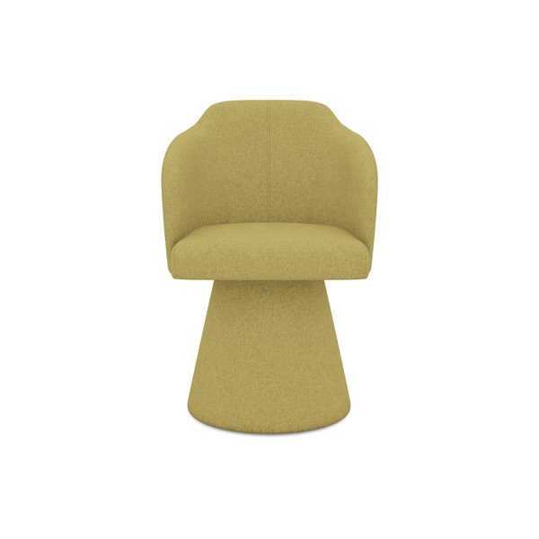 Žluté čalouněné jídelní křeslo Kanoa – Makamii-image-1