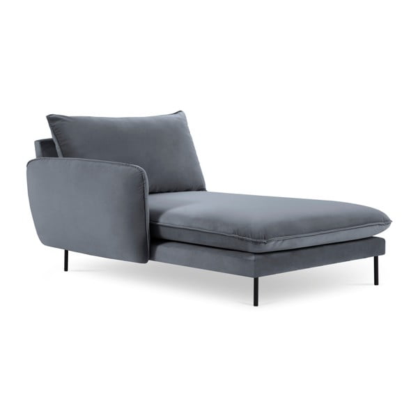 Šedá sametová lenoška Cosmopolitan Design Vienna, levý roh-image-2