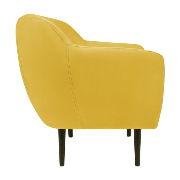 Žlutá sametové křeslo Mazzini Sofas Toscane-image-3