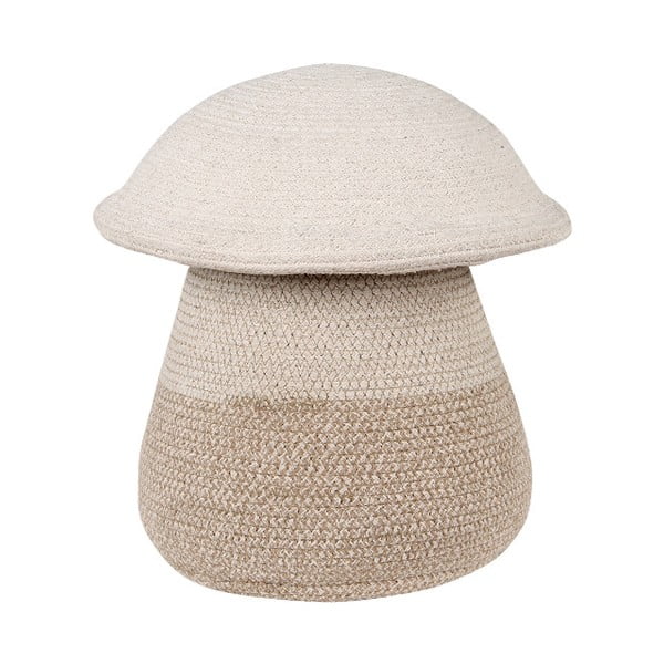 Béžový látkový dětský koš na hračky ø 33x38 cm Mama Mushroom – Lorena Canals