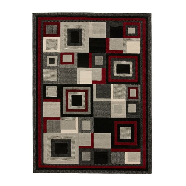 Černočervený koberec Think Rugs Hudson, 80 x 150 cm