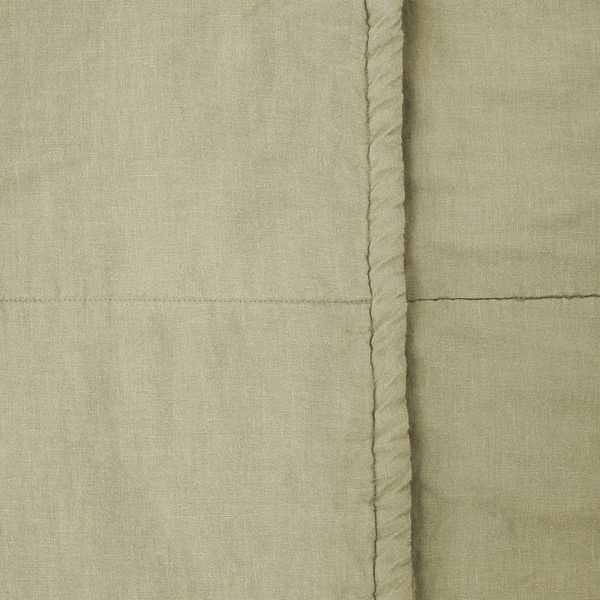 Dětská zelená lněná deka Linen Tales Naturel, 100 x 140 cm-image-1