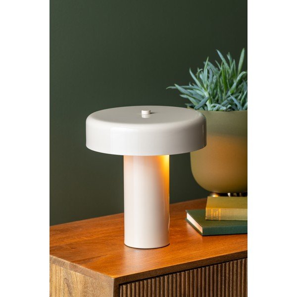 Béžová kovová stolní lampa (výška 26 cm) Riqueza Palo – Leitmotiv-image-1