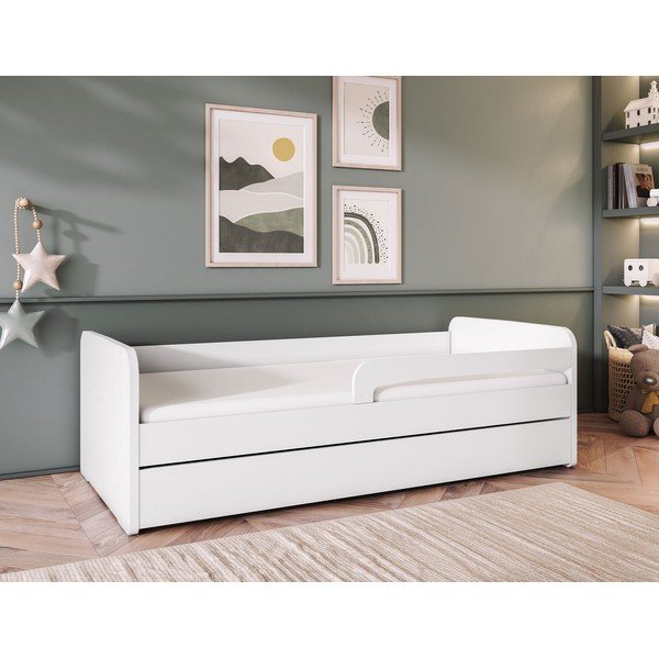 Bílá dětská postel s matrací/s roštem 80x160 cm Duuli – ELTAP-image-1