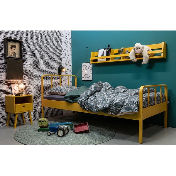 Žlutá police z masivního borovicového dřeva WOOOD Sammie-image-1