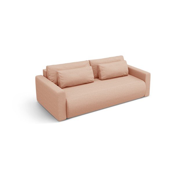 Růžová rozkládací pohovka s úložným prostorem  238 cm Belfast – Cosmopolitan Design-image-4