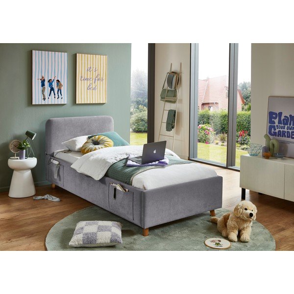 Šedá dětská postel s úložným prostorem s roštem 90x200 cm Cosy – Meise Möbel-image-1