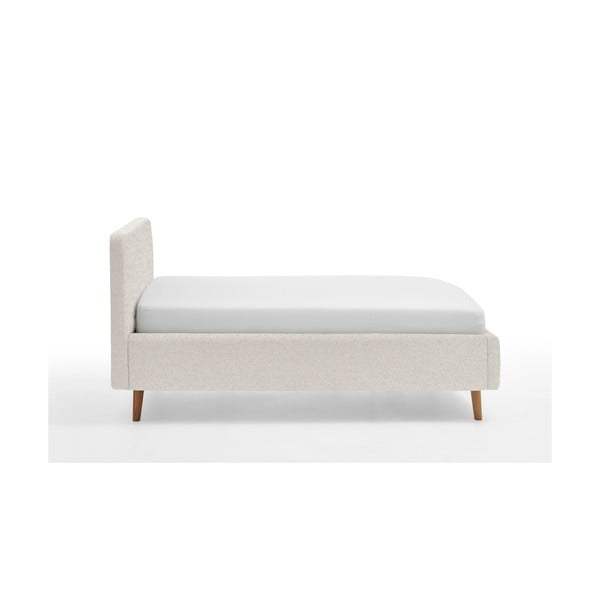 Bílá čalouněná dvoulůžková postel s úložným prostorem s roštem 140x200 cm Mattis – Meise Möbel-image-4