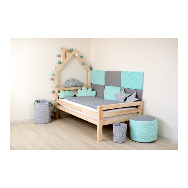 Sada 4 bílých prodloužených nohou z borovicového dřeva k posteli Benlemi, výška 20 cm-image-1