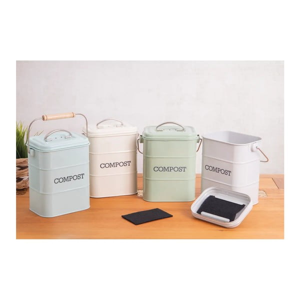 Bílá nádoba na kompostovatelný odpad 3 l Living Nostalgia – Kitchen Craft-image-1