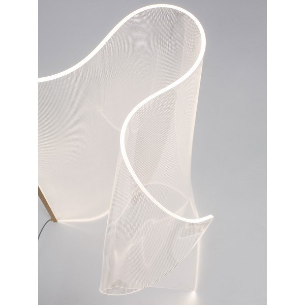 Hliníková LED stojací lampa ve zlaté barvě se stínidlem z akrylového skla (výška 105 cm) Siderno – Nova Luce-image-1