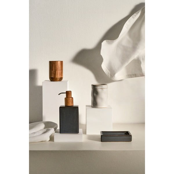 Krémový keramický kelímek na zubní kartáčky Savel – Kave Home-image-2