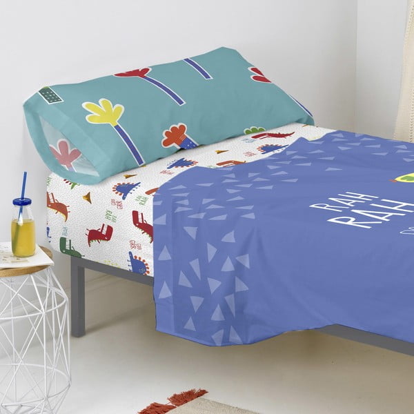 Dětské bavlněné prostěradlo Moshi Moshi Funnysaurus, 90 x 200 cm-image-1