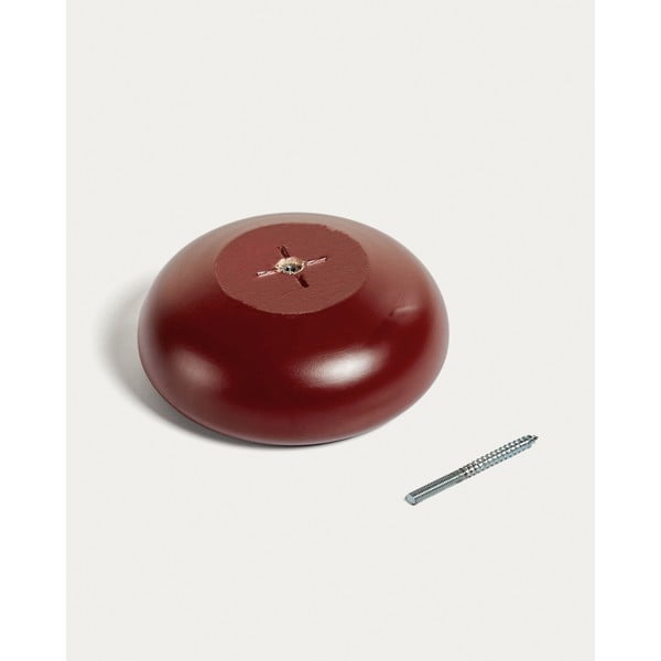 Červené nástěnné dřevěné háčky v sadě 3 ks Nadue – Kave Home-image-2