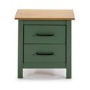 Zelený dřevěný noční stolek Marckeric Miranda