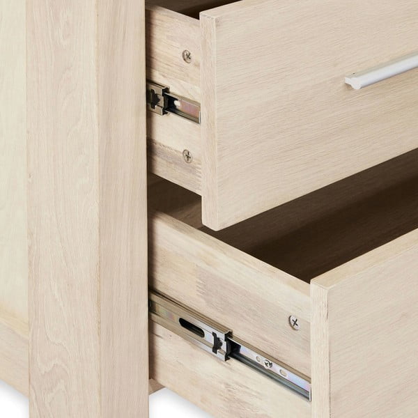 Vitrína v dekoru dubu v přírodní barvě 100x190 cm Paris – Furnhouse-image-4