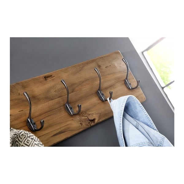Věšák na kabáty z neopracovaného teakového dřeva HSM collection Railwood-image-3