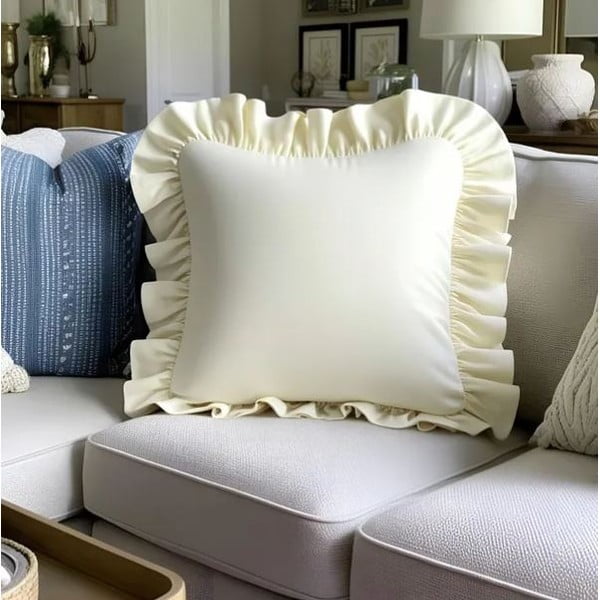 Povlak na polštář s příměsí bavlny 40x40 cm Ruffled – Mila Home-image-1