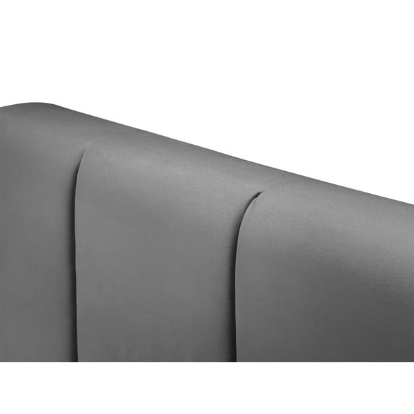 Šedá boxspring postel s úložným prostorem 200x200 cm Afra – Mazzini Beds-image-4