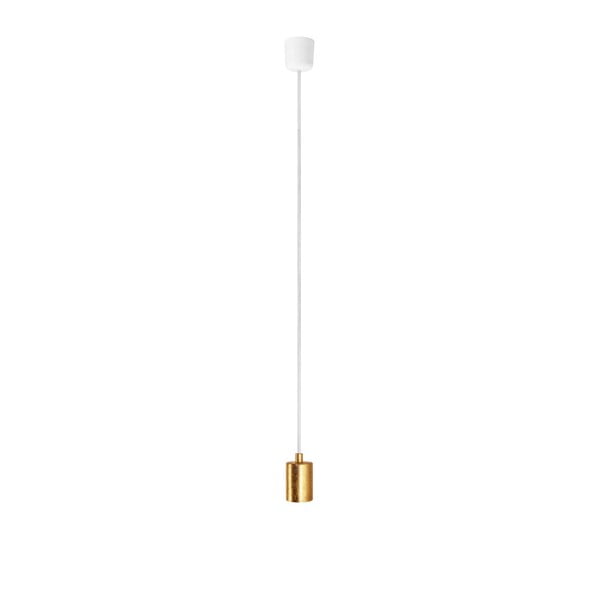 Bílý závěsný kabel s objímkou ve zlaté barvě Bulb Attack Cero