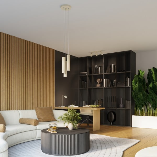 Krémové závěsné svítidlo ø 19,5 cm Gleam – Sollux-image-1