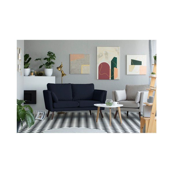 Tmavě modrá 2místná pohovka Mazzini Sofas Elena-image-3