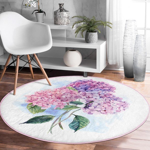 Pratelný kulatý koberec vhodný pro robotické vysavače ø 100 cm Comfort – Mila Home-image-1