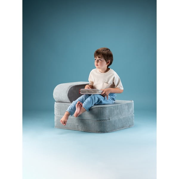 Manšestrové dětské křesílko v mentolové barvě Flip – Wigiwama-image-3