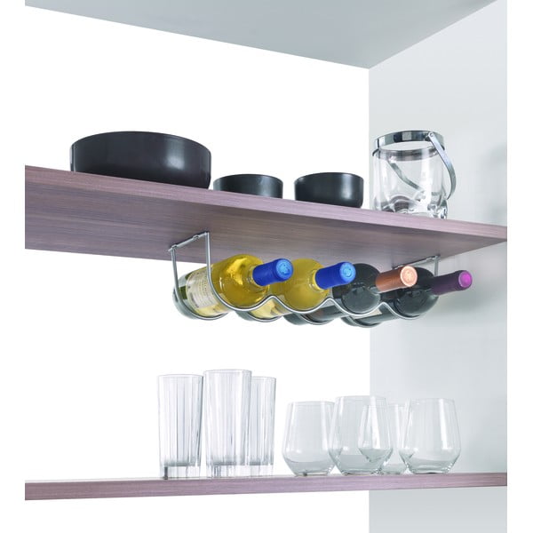 Nástěnný kovový stojan na víno na 4 láhve My-Bottle – Metaltex-image-2