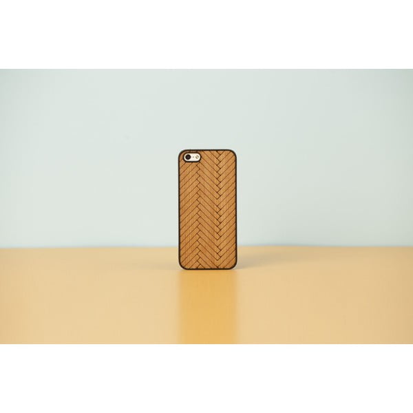 Dřevěný obal na iPhone 4 Parquet, white