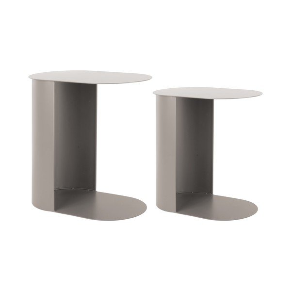 Kovové odkládací stolky v sadě 2 ks 30x45 cm Riqueza Oval – Leitmotiv