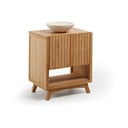 Koupelnová skříňka z teakového dřeva s umyvadlem Kave Home, šířka 70 cm