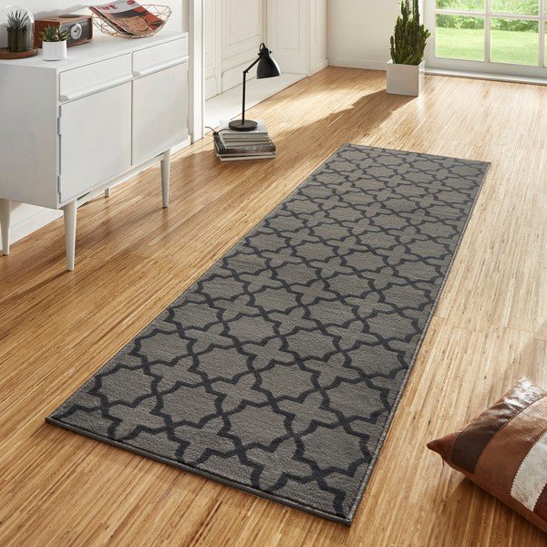 Šedý koberec běhoun 350x80 cm Glam - Hanse Home-image-1