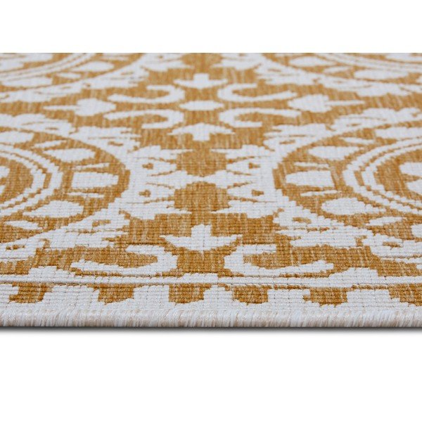 Okrově žluto-bílý venkovní koberec 80x250 cm Jardin – NORTHRUGS-image-4