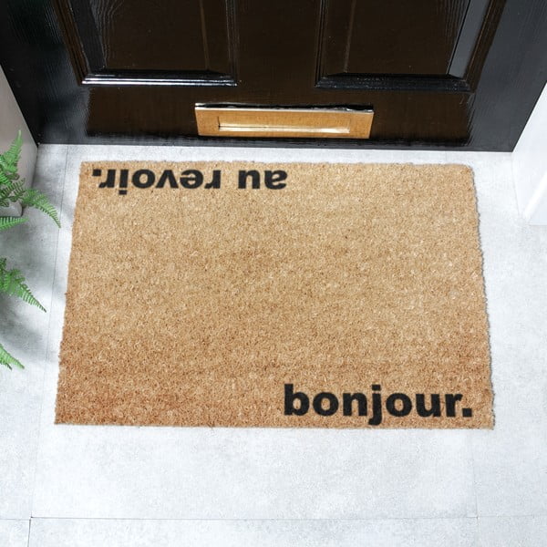 Rohožka z kokosového vlákna 40x60 cm Bonjour, Au Revoir – Artsy Doormats-image-2