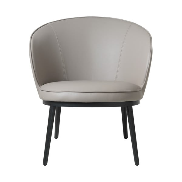 Šedobéžové křeslo z imitace kůže Gain – Unique Furniture-image-2