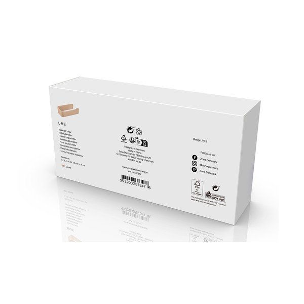 Béžový nástěnný kovový držák na toaletní papír Ume – Zone-image-4