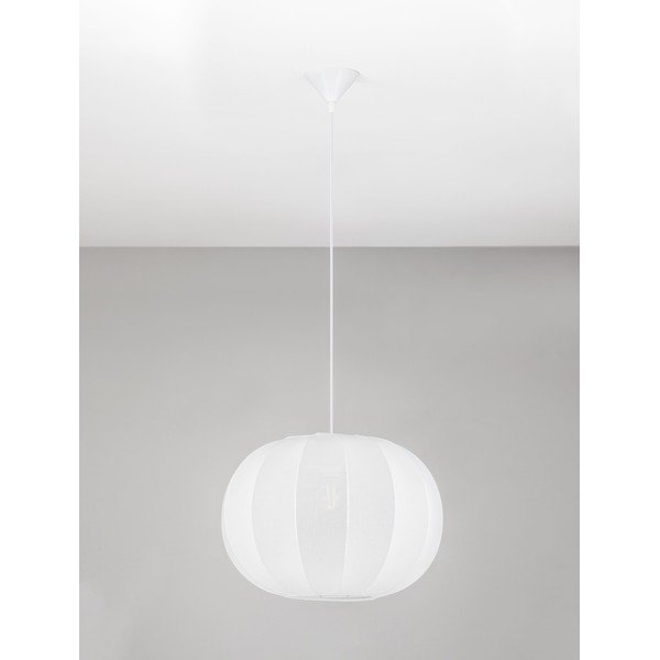 Matně bílé látkové závěsné svítidlo ø 50 cm Delina – Nova Luce-image-4