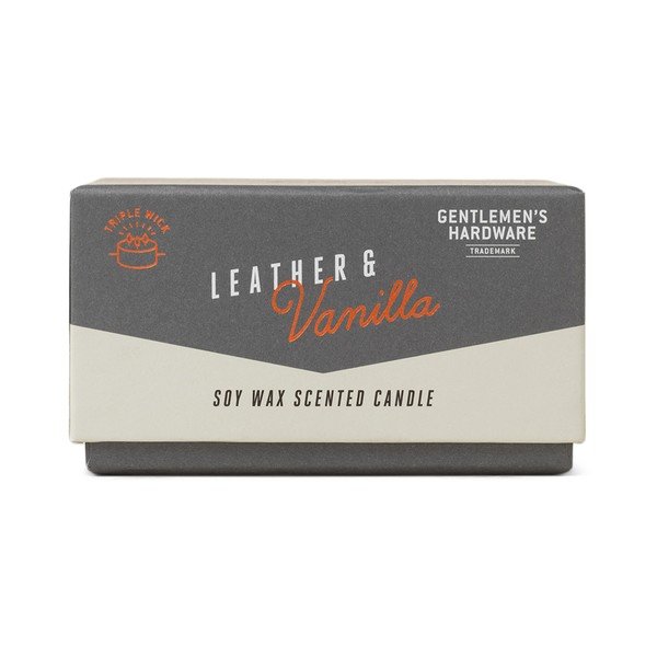 Vonná sojová svíčka doba hoření 40 h Leather & Vanilla – Gentlemen's Hardware-image-1