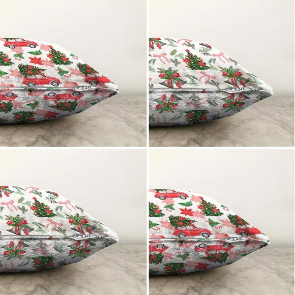 Povlaky na polštáře v sadě 4 ks s vánočním motivem 43x43 cm – Mila Home-image-2