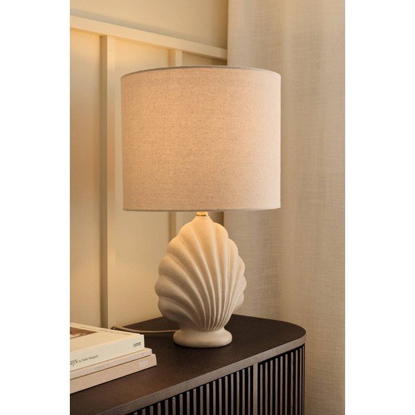 Bílá/béžová stolní lampa z polyresinu (výška 58 cm) Shelley – Ellos Home-image-1