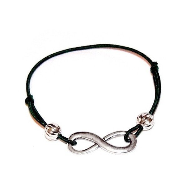 Černý náramek Infinity