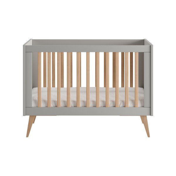 Šedá postýlka 60x120 cm Swing – Pinio-image-4